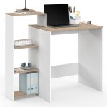 Idmarket ? bureau droit avec �tag�res modulables ? longueur 100 cm x largeur 50 cm x hauteur 90 cm ? ...