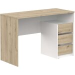 Bureau harison en chêne royal et blanc waterford avec 3 tiroirs 117 x 77 x 50 cm en mélamine Bureau harison en chêne royal et blanc waterford avec 3 tiroirs 117 x 77 x 50 cm en mélamine