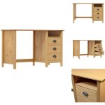 Bureau hill avec 3 tiroirs 120x50x74 cm pin solide - bureau en bois - bureau moderne - bureau compact ... Bureau hill avec 3 tiroirs 120x50x74 cm pin solide - bureau en bois - bureau moderne - bureau compact ...
