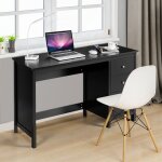 Design in - bureau informatique 120 x 50 x 75 cm 3 tiroirs noir cw89691