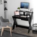 Maisonchic - bureau informatique avec rangement et support d'�cran repose - pieds pour travailler r�viser ...