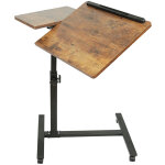 Haloyo - bureau mobile avec 4 roulettes, bureau haut, rglable en hauteur, poste de travail mobile, table ...