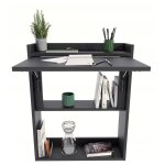 Bureau mural pliant, armoire noire, tagre, bibliothque