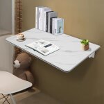 Bureau mural, table pliante murale pour petits espaces, bureau pliant rabattable pour buanderie, bureau ...