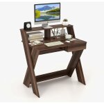 Costway - bureau d'ordinateur avec tiroir, bureau informatique en forme de x avec support d'écran, repose ... Costway - bureau d'ordinateur avec tiroir, bureau informatique en forme de x avec support d'écran, repose ...
