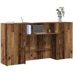 Bureau de rception vieux bois 200x50x103, 5cm bois d'ingnierie