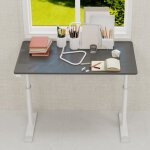 Bureau r�glable en hauteur multifonction - gris - compact pour enfant et adulte - 100x60 cm - sans chaise ...