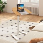 Bureau sur roulettes pliable table roulante pour ordinateur portable avec plateau inclinable � 90� r�glable ...