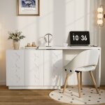 Bureau, table d'ordinateur d'angle pivotante en l, table de bureau, coiffeuse, blanc 110 cm Bureau, table d'ordinateur d'angle pivotante en l, table de bureau, coiffeuse, blanc 110 cm