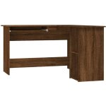 Helloshop26 - bureau table poste de travail meuble d'ordinateur informatique �tude d'angle ch�ne 120 ...