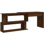 Helloshop26 - bureau table poste de travail meuble d'ordinateur informatique étude d'angle chêne 200 ... Helloshop26 - bureau table poste de travail meuble d'ordinateur informatique étude d'angle chêne 200 ...