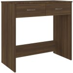 Bureau table poste de travail meuble d'ordinateur informatique tude chne 80 x 40 x 75 cm bois d'ingnierie ...