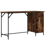 Bureau table poste de travail meuble d'ordinateur informatique tude d'ordinateur chne fum 131 x 48 ...