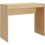 Helloshop26 - bureau table poste de travail meuble d'ordinateur informatique tude chne sonoma 90 x ...