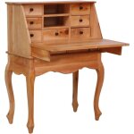 Design in - bureau, table de travail, table d'tude secrtaire 78x42x103 cm bois d'acajou massif cfw338835 ...