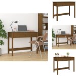 Bureau avec tiroirs marron miel 100x50x78 cm bois massif de pin - bureau en bois - bureau design - bureau ... Bureau avec tiroirs marron miel 100x50x78 cm bois massif de pin - bureau en bois - bureau design - bureau ...
