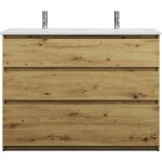 Burgbad lin20 double lavabo en céramique blanc brillant avec Burgbad lin20 double lavabo en céramique blanc brillant avec