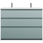 Burgbad lin20 double lavabo en céramique blanc brillant avec Burgbad lin20 double lavabo en céramique blanc brillant avec