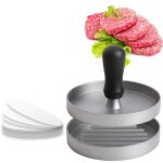 � burger moule steak hach� en aluminium rev�tement antiadh�sif + 100 feuilles de papier sulfuris�, ustensiles ...