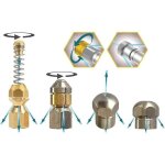 Buse de nettoyage de canalisations pour nettoyeurs haute pression k�rcher kr�nzle nilfisk etc. 1 / 8  ...