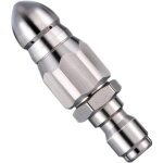 Buse de nettoyage haute pression en acier inoxydable pour déboucher les canalisations, pour nettoyeur ... Buse de nettoyage haute pression en acier inoxydable pour déboucher les canalisations, pour nettoyeur ...