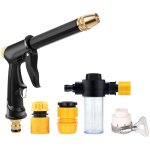 Buse de tuyau d'arrosage en laiton robuste, pistolet pulvérisateur haute pression, rotation à 360 °, ... Buse de tuyau d'arrosage en laiton robuste, pistolet pulvérisateur haute pression, rotation à 360 °, ...
