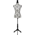 Buste de couture noir et blanc. mannequin femme. idal pour la couture mais aussi pour la dcoration ...