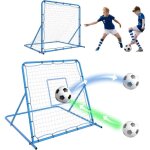 But de football 2 - en - 1 120�120cm ? cage + filet de rebond, angle r�glable, montage rapide ? pour ...