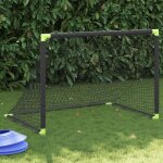 Avimac - but de football pour enfants pliable noir 90x64x64 cm