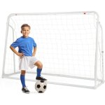 Costway - but de football exterieur 2 en 1  187 x 122, 5 cm, cage de foot avec filet de rebond angle ...