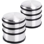 But�e de porte 2 pi�ces en acier inoxydable bross� mat, diam�tre 7 cm, hauteur 8 cm but�e de porte solide, ...