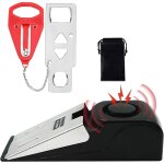 But�e de porte avec alarme et serrure de porte portable, kit de porte de s�curit� � double protection ...