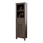 Byca - colonne en bois 147 cm grise avec porte, étagère et tiroir - boho Byca - colonne en bois 147 cm grise avec porte, étagère et tiroir - boho