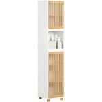 Sobuy - bzr127 - w meuble colonne armoire de salle de bain tagre troite meuble de rangement salle ...
