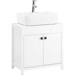 Bzr98 - w meuble sous - lavabo, meuble sous - vasque  2 tages rglable et 2 portes, meuble de rangement ...