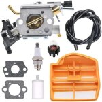 C1m - el37b kit de carburateur avec filtre � air pour husqvarna 445 445e 450 450e tron�onneuse � essence ...