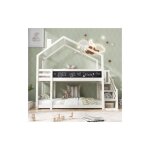 Cabane dans les arbres pour lit d'enfant avec chemin�e, rangement et protection contre les chutes lit ...