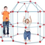 Cabane de jardin pour enfant, 180 pices kit de construction fort, kit de construction de fort avec tente ...