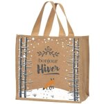 Cabas jute bonjour hiver 37 x 23 x 36 cm - sphere
