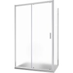 Cabine de douche 120x80cm porte coulissante et paroi fixe profils en aluminium chrom verre moul 6 ...