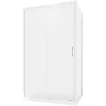 Cabine de douche 80x120 cm porte coulissante et paroi fixe profils en aluminium chrom verre tremp ...