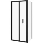 Cabine de douche 80x90 cm cabine de douche angulaire ouverture livre avec paroi fixe profils aluminium ...