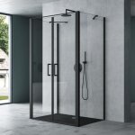 Cabine de douche 80x90 pour un seul mur montage révrsible porte auto - levante paroi de douche rectangulaire ... Cabine de douche 80x90 pour un seul mur montage révrsible porte auto - levante paroi de douche rectangulaire ...