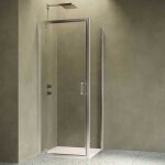 Siro - cabine de douche d'angle 90x80 cm avec 1 porte battante
