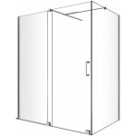 Cabine de douche d'angle avec panneau latral fixe et porte frontale coulissante sans cadre h 200 en ...