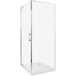 Cabine de douche carr� en verre tremp� 70 x 70 x 185 cm porte simple argent� darli