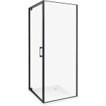 Beliani - cabine de douche carr en verre tremp 70 x 70 x 185 cm porte simple noir darli