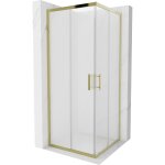 Mexen - cabine de douche carre rio 80 x 80 cm, givre, dore - 860 - 080 - 080 - 50 - 30
