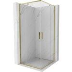Mexen - cabine de douche carre pivotante exo 70 x 70 cm, transparente, or - 8110 - 070 - 070 - 50 - ...