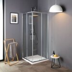 Iperbriko - cabine de douche coulissante 75x75 angle